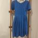 Lularoe Dresses | Lularoe Blue Flower Zip Up Dress | Color: Blue | Size: M