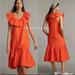 Anthropologie Dresses | Anthropologie Ruffled Maxi Dress Tiered Whit Two Petite Xsp Nwt | Color: Orange/Red | Size: Xsp
