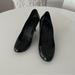 Burberry Shoes | Burberry Women Black 3" Stiletto Heel With Design Shoes Size 36.5 Made In Italy | Color: Black | Size: 6.5
