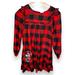 Disney Dresses | Disney Red Buffalo Plaid Ruffle Dress Girls Size 9/10 | Color: Black/Red | Size: 10g