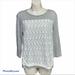 J. Crew Tops | J Crew Gray/Cream Size M Long Sleeve Top | Color: Cream/Gray | Size: M