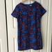 J. Crew Dresses | J Crew Short Sleeve Floral Printed Gallery Shift Dress Size 6 | Color: Blue/Pink | Size: 6