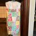Lilly Pulitzer Dresses | Lilly Pulitzer Strapless Dress. Size 00. Mult Colored /Patch Work Design. | Color: White | Size: 00
