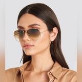 Ray-Ban Accessories | Like New Oversized Brown Gradient Ray Ban Aviator Sunglasses | Color: Brown/Gold | Size: Os