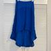 Anthropologie Skirts | Anthropologie Nwot Skirt Size Lg Blue Knit Hi Lo Left Of Center | Color: Blue | Size: L