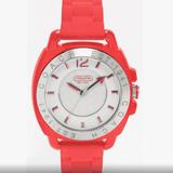 Coach Accessories | Coach Boyfriend Silver Red Dial Women Watch | Color: Red/Silver | Size: Os