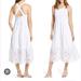 J. Crew Dresses | J Crew Tiered Knit Maxi Dress With Eyelet Trim White Size M | Color: White | Size: M