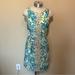 Lilly Pulitzer Dresses | Lilly Pulitzer Ember Seas Oat Escapades In The Everglades Shift Dress Cutout | Color: Blue/Gold | Size: 4