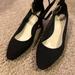 Nine West Shoes | Black Velvet Dress Shoes Women’s | Color: Black | Size: 11