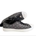 Coach Shoes | Coach Empire Black Smoke Low Top Signature Lace Sneakers Size 10 | Color: Black | Size: 10