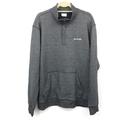 Columbia Shirts | Columbia Men Size Xl Sweatshirt Gray Black Pullover Henley 1/4 Button Sweater | Color: Black/Gray | Size: Xl