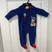 Disney One Pieces | Disney Mickey Mouse One-Piece Footed Sleeper 6/9 Month Embroidered Best Kid Ever | Color: Blue | Size: 6-9mb