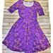 Lularoe Dresses | 5/$25 Sale! Lularoe Nicole Fall Colors Purple With Arrows M Nwot | Color: Purple | Size: M