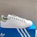 Adidas Shoes | Adidas Stan Smith Quilted Womens Casual Tennis Shoe White Green Trainer Sneaker | Color: Green/White | Size: 8.5