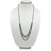 American Eagle Outfitters Jewelry | American Eagle Silver Tone Multi-Strand Minimalist Dainty 30" Necklace | Color: Cream/Silver | Size: Os