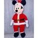 Disney Accents | Large 48” Disney Mickey Mouse Santa Plush Doll Christmas Decoration Stuffed Toy | Color: Black/Red | Size: Os