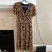 Madewell Dresses | Madewell Floral Print Dress - Women’s Size 0 | Color: Black/Gold | Size: 0