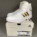 Adidas Shoes | Adidas Hoops 3.0 Mid Basketball Shoes Hp7958 Women’s Us 9 White Gold | Color: Gold/White | Size: 9