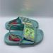 Disney Shoes | Disney Little Mermaid Sandals Toddler Girl Guc Size 7/8 | Color: Green/Red | Size: Girls 7/8