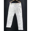 Michael Kors Jeans | Michael Kors Women’s Denim Jeans Size 12 White Gold Accent Factory Destroyed Nwt | Color: White | Size: 12