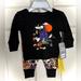 Disney Pajamas | 3/$20 Disney Baby Halloween Pj Set Mickey Mouse Cotton Fitted Pj’s Disney | Color: Black/Orange | Size: 0-3mb
