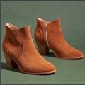 Anthropologie Shoes | Anthropologie Suede Leather Heeled Boots Shoes Ankle Brown Size 10 Nwt | Color: Brown/Tan | Size: 10