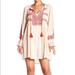 Free People Dresses | Free People Wind Willow Embroidered Tunic Dress | Color: Cream/Red | Size: Xs