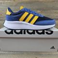 Adidas Shoes | Adidas Men's Run 70s Lifestyle Retro Running Shoes Legend Ink/Bold Gold | Color: Blue/Gold/White | Size: Various