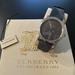 Burberry Accessories | Burberry Watch With Fabric Check Strap. 39mm Stainless Steel Case. | Color: Gray/Silver | Size: Os