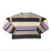 American Eagle Outfitters Sweaters | American Eagle Aeo Striped Cropped Boxy Knit Sweater Women’s Size Xs | Color: Gray/Purple | Size: Xs