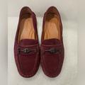 Coach Shoes | Burgundy Suede Coach Loafers Size 8.5 | Color: Red | Size: 8.5