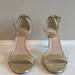 J. Crew Shoes | J. Crew Gold Mid Heel Sandal | Color: Gold | Size: 7.5