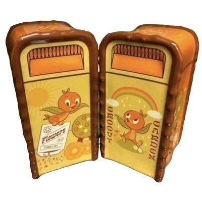 Disney Kitchen | Disney 2023 Epcot Flower Garden Orange Bird Trash Can Salt Pepper Spice Shaker | Color: Green/Orange | Size: Os