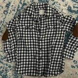 J. Crew Shirts & Tops | J Crew Size 4/5 Toddler Boy Checker Flannel With Suede Elbow Patches | Color: Blue/White | Size: 4tb