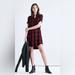 Madewell Dresses | Madewell Courier Shirtdress Burgundy Buffalo Check | Color: Red | Size: Xxs