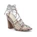 Jessica Simpson Shoes | Jessica Simpson Womens Pink Snake Print Milaye Square Sculpted Heel Sandals 9 M | Color: Pink | Size: 9