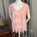 American Eagle Outfitters Tops | American Eagle Favorite Tee Short Sleeve Size Medium Pink Tie Dye | Color: Pink/White | Size: M