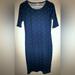 Lularoe Dresses | Blue Polka Dot Lula Roe Julia Straight Fitted Dress | Color: Blue | Size: Xs