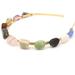 Anthropologie Accessories | Gold Wire Wrapped Stone Headband | Color: Gold/Pink | Size: Os