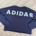 Adidas Sweaters | Adidas Oversized Cropped Crewneck Pullover Sweater Blue (Small) | Color: Blue | Size: S