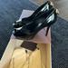 Louis Vuitton Shoes | Louis Vuitton Black Patent Leather Open Toe Lock It Pumps Size 40 | Color: Black | Size: 10
