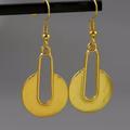 Anthropologie Jewelry | 18k Gold Plated Earrings 1.8” | Color: Gold | Size: 1.8”