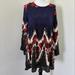 Free People Dresses | Free People Navy Red Floral Mini Dress Size Large | Color: Blue/Red | Size: L