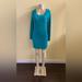 Free People Dresses | Free People Size Medium Green Long Sleeve Mini Dress With Back Cut Out | Color: Green | Size: M
