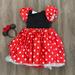Disney Costumes | Disney Store Minnie Mouse Costume Dress Sz. M | Color: Black/Red | Size: Medium