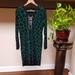 Michael Kors Dresses | Michael Kors Womens Green Long Sleeve Above The Knee Sheath Dress Size Mp | Color: Black/Green | Size: Mp