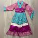 Disney Costumes | Mulan Costume 7/8. Shoes 13/1. | Color: Blue/Purple | Size: 7/8