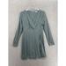 Athleta Dresses | Athleta Women's Dress Surplice Long Sleeve A Line Green Marled Size Small | Color: Green | Size: S