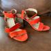 J. Crew Shoes | Coral Italy-Made Strappy J Crew Sandals | Color: Orange/Red | Size: 8