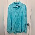 Ralph Lauren Shirts | 100% Linen Ralph Lauren Classic Fit Shirt | Color: Blue/Green | Size: Xxl